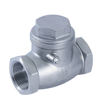 Female thread swing check valve