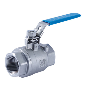 Two-piece female thread ball valve