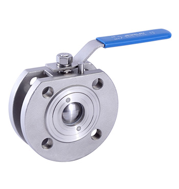 Wafer thin ball valve